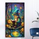 thumbnail image 4 of Pintura de diamante 5D DIY, lámpara de calabaza y decoración de abuelo, taladro redondo completo, 40x70cm, 4 of 9