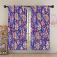 thumbnail image 5 of Blackout Kids Curtains,Purple Paisley and Floral Pattern Childrens Insulated Curtains Set Of 2,Bedroom Essentials,Toddler Room Decor 52x63in(132x160cm), 5 of 5
