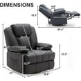 Large Manual Swivel Rocker Recliner Chair Rocking Chair Nusery Glider