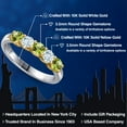thumbnail image 2 of Gem Stone King 10K Two Tone Gold Green Peridot and Sky Blue Aquamarine Wedding-Bands Ring for Women | 0.96 Cttw | Round 3.5MM | Gemstone August Birthstone | Size 6, 2 of 6