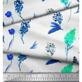 thumbnail image 2 of Soimoi Cotton Poplin Fabric Flower & Leaves Watercolor Decor Fabric Printed Yard 42 Inch Wide, 2 of 3