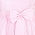 thumbnail image 6 of Little Girls Pink Shoulder Sash Bow Bridal Party Dress 3, 6 of 7