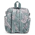 thumbnail image 2 of Vera Bradley Women's Performance Twill Convertible Small Backpack Tiger Lily Blue Oar, 2 of 6
