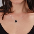 thumbnail image 5 of Humble Chic Black Heart Necklaces for Women - Druzy Gold Silver Necklaces, 5 of 7