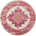 thumbnail image 2 of Nourison Passion Persian Ivory/Fuchsia 5'3" x ROUND Area Rug, (5 Round), 2 of 8