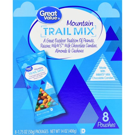 Great Value Mountain Trail Mix, 1.75 Oz., 8 Count
