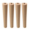 thumbnail image 1 of 4pcs Solid Wood Round Tapered Chair Table Legs 25mm Bottom Dia M8 Thread, 1 of 3