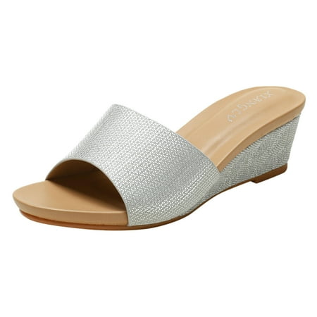 

Sandals Women Fashion Spring And Summer Women Sandals Wedge Heel Open Toe Solid Color Comfortable And Simple Casual Style