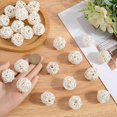 thumbnail image 3 of 40Pcs Decorative Wicker Ball Bulk Woven Decor Balls 3mm White Small Round Centerpiece Bowls Orbs Vase Fillers Rattan Balls for Christmas Tree Wedding Table Party Hanging DIY Crafts White, 3 of 9