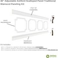thumbnail image 2 of Ekena millwork 94 1/2"L (Adjustable 36"H to 40"H) Ashford Scalloped Panel Traditional Wainscot Paneling Kit, 2 of 3