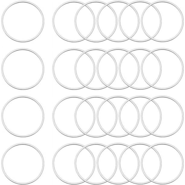 50 anillos de unión de acero inoxidable 304 de 30 mm, redondos, huecos, para dijes, marcos y conectores. Ideales para la creación de joyas.