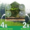 thumbnail image 3 of Window Bird Feeder with Strong Suction Cups for Outside - Clear Window Bird Feeders Outdoor Suction  Bird Feeder Window Mounted  Detachable Seed Tray  Easy to Clean and Refill, 3 of 9