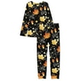 thumbnail image 4 of Suhoaziia Pajama Sets for Women Soft Stretchy Sleepwear 2-Pack Thanksgiving Maple Leaf Pants Stretchy Outfit Casual Indoor Round Neck Breathable Comfy Pjs Size 2XL, 4 of 5