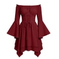 thumbnail image 2 of Renaissance Costume Women Pirate Outfit Ren Fairy Dress Bell Sleeve Halloween Costumes, 2 of 9