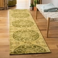 thumbnail image 3 of SAFAVIEH Wyndham Louise Medallion Wool Runner Rug, Honey/Green, 2'3" x 9', 3 of 10