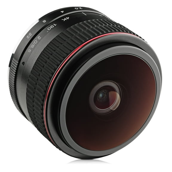 Opteka 6.5mm f/2 HD MC Manual Focus Fisheye Lens for Fuji X Mount APS-C Digital Cameras