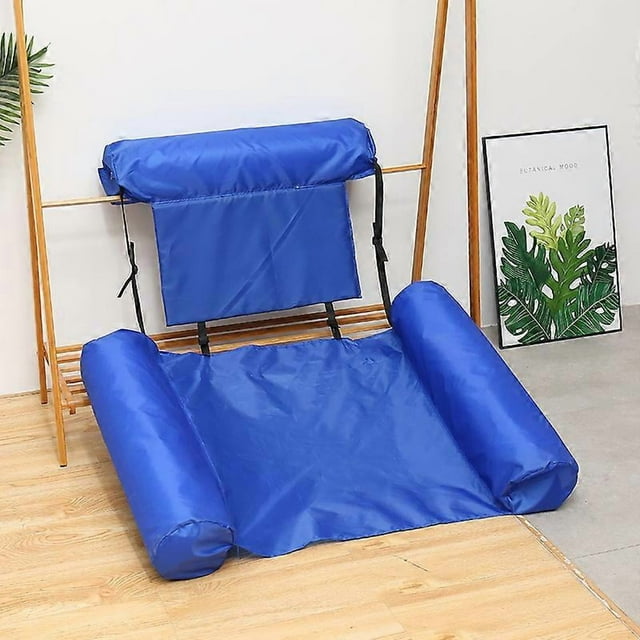 Blue Inflatable Pool Hammock, Floating Hammock, Inflatable Mattress Buoy, Pool Hammock Armchair Portable Floating Chair, Suitable for Swimming Pool, B_Perfect Gift
