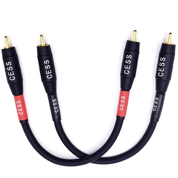 CESS-075-2f Cable RCA resistente al agua Phono macho a macho (2 pies)