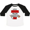 thumbnail image 3 of Inktastic Little Sister and Biggest Fan Baseball Glove and Bat Girls Toddler T-Shirt, 3 of 5