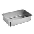 thumbnail image 2 of Stainless Steel Cat Litter Box Extra Large High Sided Metal Litter Tray for Big Cats Odorless,Non-Stick Surface,Easy Clean Anti-Leak Durable Design for Kittens Adult Cats(23.62*15.75*5.91Inch), 2 of 8