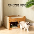 thumbnail image 5 of Durable Double-Layer Corrugated Cardboard Cat Scratcher with Cozy Bed - Sturdy Vertical Play Tower for Cats, All-Season Lounge with Integrated Play Balls, Easy to Scratch, Ideal for Indoor Use, 5 of 11