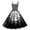 Black, variant on Women Halloween Print Sleeveless 1950s Evening Party Tennis Prom Dress for Women Casual Wear Gray M