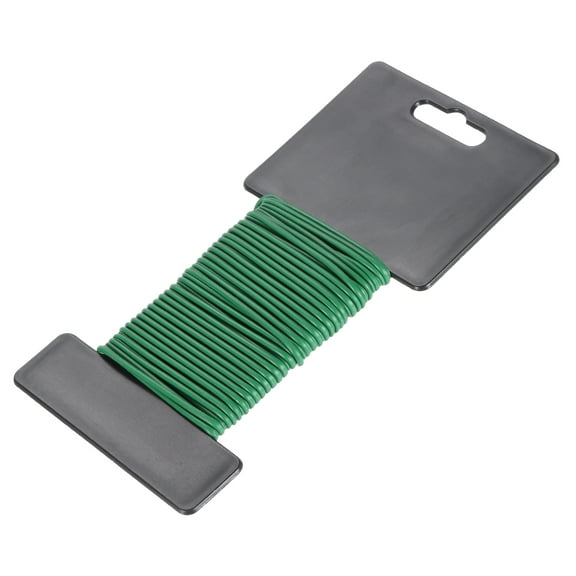 Uxcell Green Floral Wire,11 Yards 0.08 inch thickness Green Flexible Paddle Wire for Crafts,Christmas Wreaths Tree