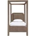 thumbnail image 3 of Meridian Furniture Salina Taupe Velvet Upholstered Twin Bed, 3 of 11