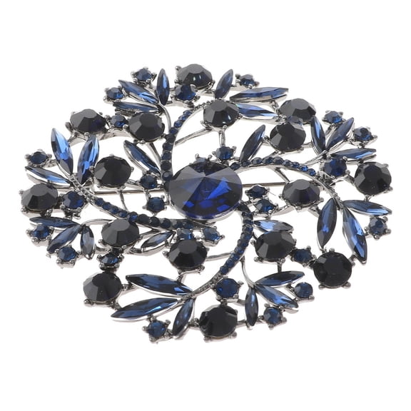 Large Crystal Flower Brooch