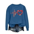 thumbnail image 6 of mihongmao Valentine's Day Plus Size Hoodies for Women's Round Neck Hoodless Valentines Day Casual Loose Sweatshirt Black XS, 6 of 6