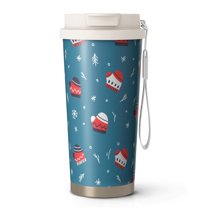 Christmas 18oz Double Drinking Coffee Mug – Vacuum Insulated Stainless Steel Travel Cup with Leakproof Lid, 316 Steel Thermos Tumbler for Hot & Cold Beverages