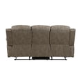 thumbnail image 4 of Bento 84 Inch Double Manual Recliner Sofa- Sandy Brown Polished Microfiber, 4 of 6