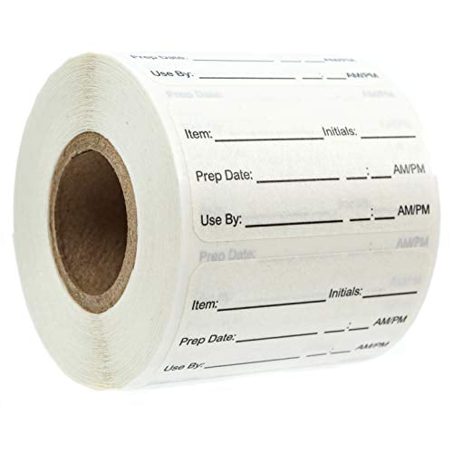 500 Labels on a Roll Removable Food Rotation Canning Stickers 1 x 2 Inches 