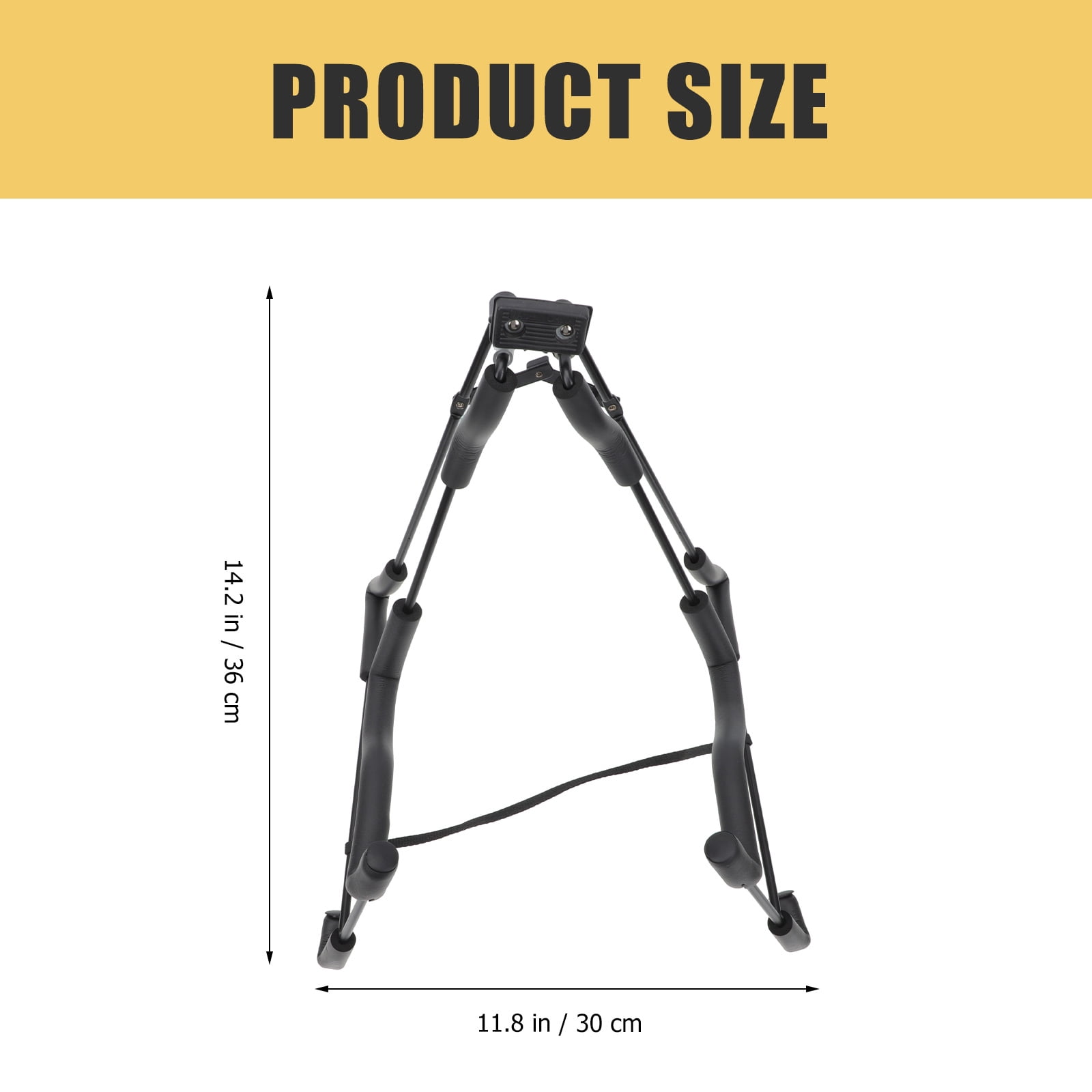 FUTUREORYY 1Pack Black A Shape Iron Sponge Guitar Stand Nonslip Support Rack for Home Practice Stage Performance Storage