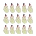 thumbnail image 1 of 50 piezas de alas de libélula simuladas hechas a mano, decoración de tela, manualidades de alas de libélula para decoración (amarillas), 1 of 5