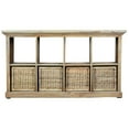 thumbnail image 4 of Sunset Trading Cottage Cabinet w Baskets Driftwood Brown Solid Wood No Assembly, 4 of 8