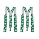 thumbnail image 2 of 2 tirantes elásticos de trébol de cuatro hojas de 2,5 cm de ancho con 3 clips para hombres y mujeres (trébol de cuatro hojas verde), 2 of 5
