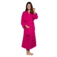 thumbnail image 3 of 100% Turkish Cotton Men and Women Premium Terry Kimono Bathrobe Made in Turkey (Fuchsia, One Size), 3 of 5