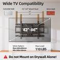 thumbnail image 2 of Soporte de pared para TV USX STAR Full Motion de 42 a 86 pulgadas, 50 a 200 cm, 50 kg, 2 of 8