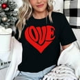 thumbnail image 4 of Tbopshirt Valentine's Day T-Shirts for Women Tees,Plus Size Womens Tops,Women Valentines Day Short Sleeve Heart Printed T-Shirt Novelty Graphic S-XXXL, 4 of 4