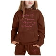 thumbnail image 3 of MuXiKeJi Clothes Girls 2 Pieces Outfits Cute Print Long Sleeve Fashion Sweatshirt Pullover Tops + Joggers Pants Children Unisex 2 Pc Sweatsuit Set, 3 of 5