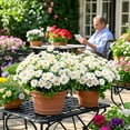 thumbnail image 6 of Outdoor Artificial Daisy Flowers UV Resistant Greenery Faux Shrub Bouquet for Hanging Planter Porch Garden Wedding Party Indoor Home Decor, 6 of 6