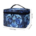 thumbnail image 6 of HELLHERO Sea Turtle Portable Cosmetic Bags Cosmetic Makeup Organizer Bag Wide Open Portable Pouch Large Capacity Desktop Neatness, 6 of 6