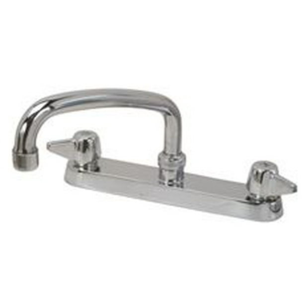 Central Brass Kitchen Faucet With 8 In. Centers And 8 In. DStyle Spout