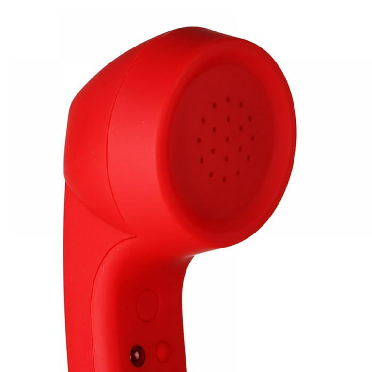 Vintage Retro Telephone Handset Cell Phone Receiver MIC Microphone for  Cellphone Smartphone, 3.5 mm Socket, Red