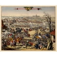 thumbnail image 3 of De Hooghe 14x12 Black Modern Framed Museum Art Print Titled - William III Reception London England, 3 of 5
