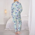 thumbnail image 6 of Goofa Colorful Butterfly Printed Women’s 2 Piece Pajama Set Super,Pajamas Women's Long Sleeve Sleepwear Soft Button Down Loungewear Pjs Lounge Set Nightwear-Small, 6 of 9