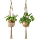 thumbnail image 1 of Colgadores de macramé para plantas, maceta colgante para interiores, cesta decorativa para maceta, cuerda de yute para decoración interior y exterior del hogar Ormromra WRMH-1070-1, 1 of 6