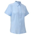 thumbnail image 6 of EFINNY Womens Button Down Shirts Short Sleeve Work Dress Shirts, Ladies V Neck Collared Business Casual Blouses, 6 of 8