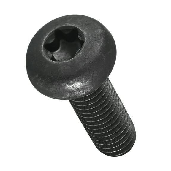Pan Head Torx Security Screws Bolts (M8-1.25x25mm) 20Pcs, Button Torx Head Machine Screws Carbon Steel - for Furniture Woodworking Project, Black